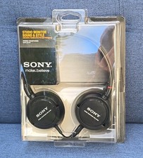 /L K SONY BLACK MDR-ZX100 STEREO HEADPHONES. NEW ITEM 