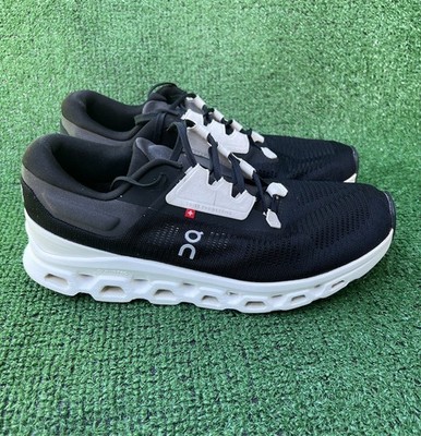 On Cloudstratus 3 Women s Size 11 Black White  Running Shoes Sneakers Used