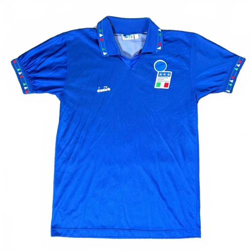 Diadora, Vintage 1992-94 Diadora Italy Football Jersey Blue Men's Large