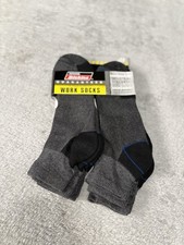 Dickies Dri-Tech Quarter Performance Work Gray Socks Pair of 5 Moisture Sz 6-12
