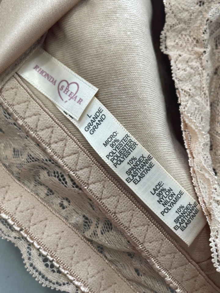 Rhonda Shear 3 Pk Classic Pin Up Bra Size Large Black White Beige Intimate 663.8 - Image 4 of 4