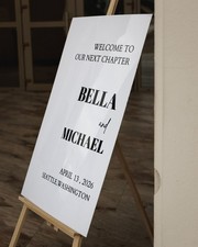 White Acrylic Wedding Sign - Reception Signage - Personalized Wedding Signs