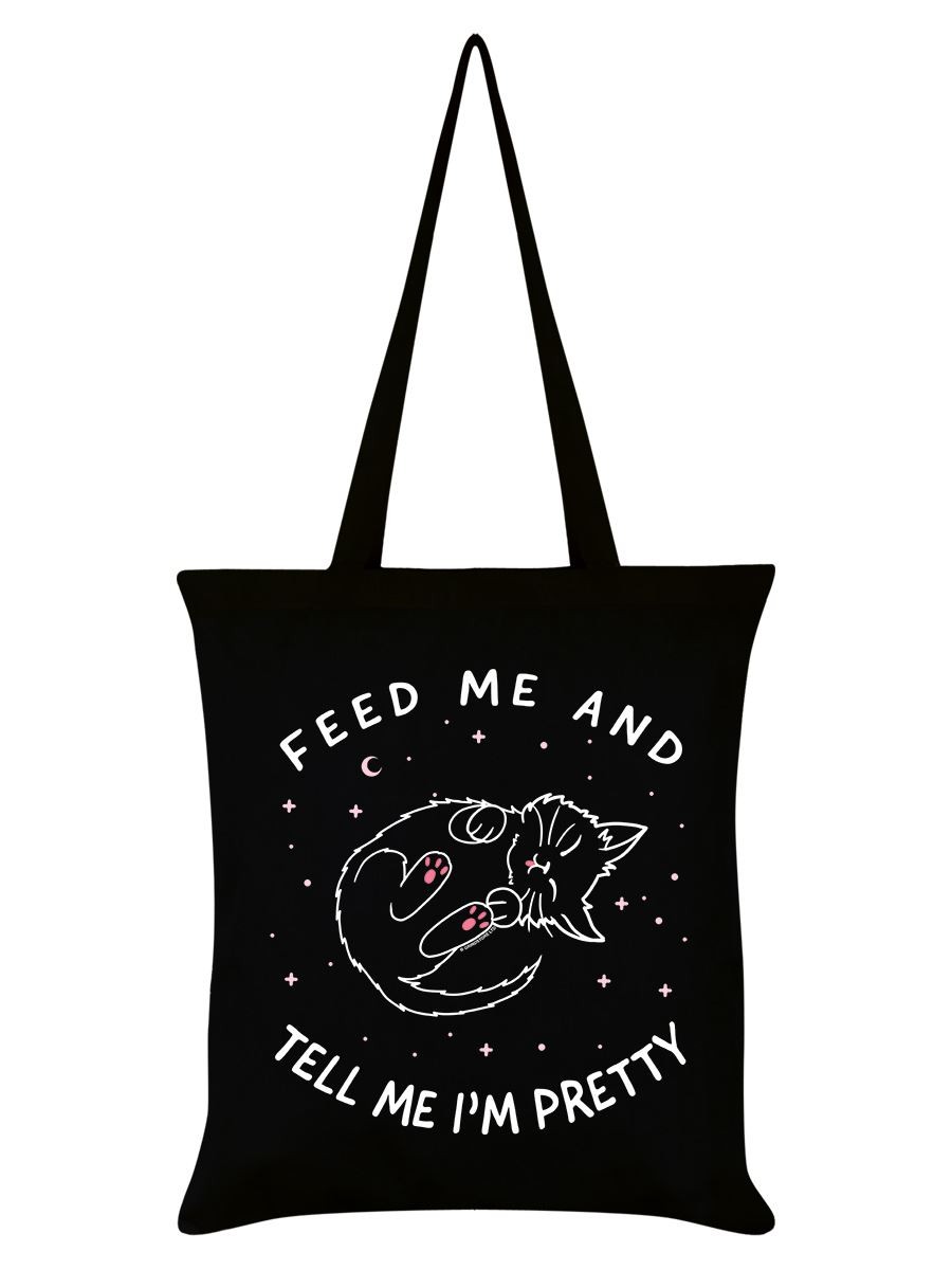 Little Shadow Feed Me And Tell Me I'm Pretty Black Tote Bag