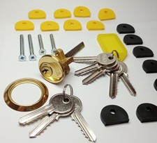 Rim Cylinder with EIGHT (8) KEYS: ERA Branded / Yale-Type Lock for Nightlatches