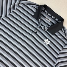 Under Armour Notre Dame Fighting Irish Polo Men  s XL Gray/Black HeatGear Loose