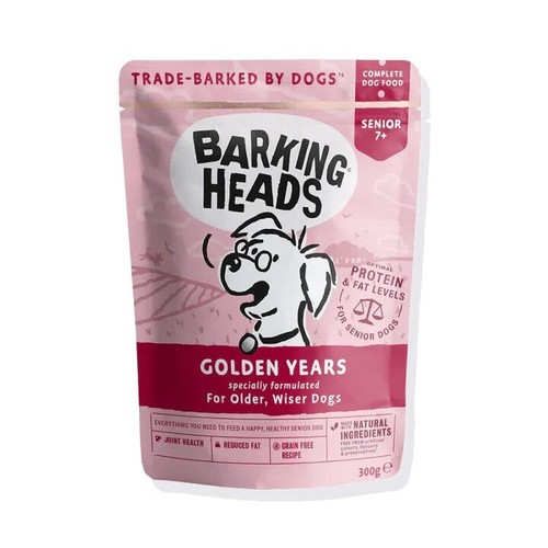 Barking Heads GOLDEN YEARS 10x300g Grain Free Senior Wet Dog Food Chicken Salmon - Picture 4 of 4