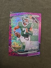 Justin Fields  2025 Panini Prizm Purple Shimmer 11/15 New York Jets