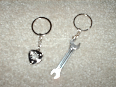 1 Wrench and 1 Wankel Engine Rotary Piston Keychains Custom Car Enthusiasts 