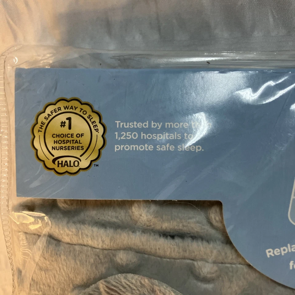HALO Saco de Dormir 2 en 1 Envoltura de Felpa Gris 0–3M Nueva Manta Sellada para Bebé PRECIO FIRME Foto 2 de 4
