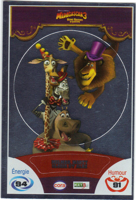 CORA Madagascar 3 Nr. 90/90 Aufkleber Sammelvignette - Melman Marty ..