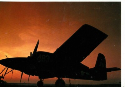 FLUGZEUG - GRUMAN F7F-3 TIGERCAT N6178C FARBPOSTKARTE  