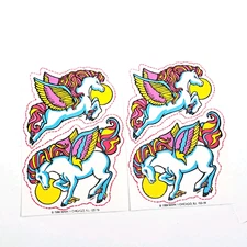 VTG Mark 1 Scratch N Sniff 80s Iron-On Patch Pegasus Mythical Rainbow 1984 Set 2