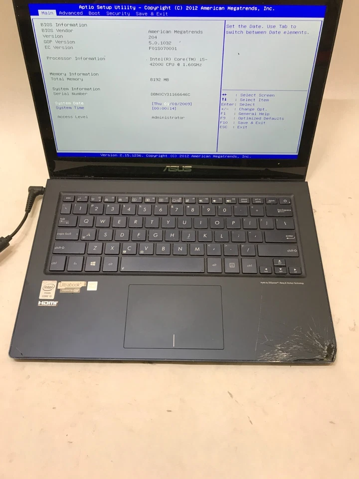 Asus ZenBook UX301LA-DE027H 13" Intel i5-4200U 8GB RAM NO SSD/OS For Parts! - DW - Image 3 of 4