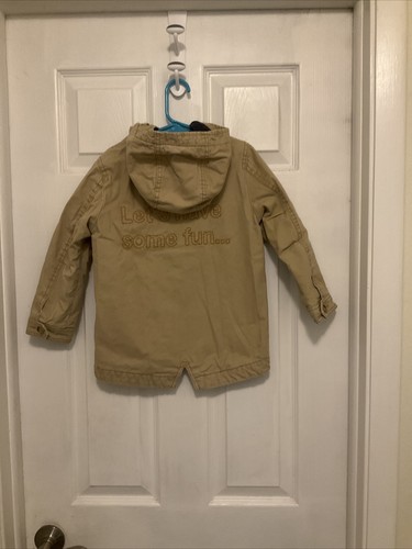 Zara Children’s Size 4-5 Y Khaki Hooded Coat - Picture 2 of 9