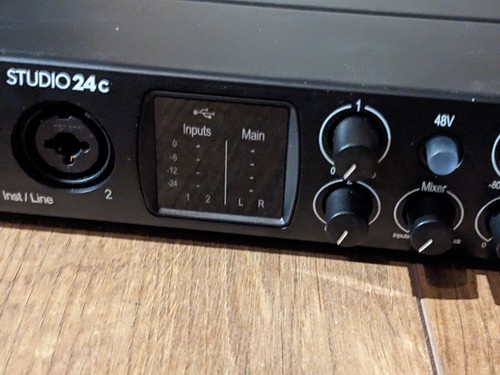 PreSonus Studio 24c USB-C audio interface 2-in 2-out XLR mic input recording - Picture 4 of 13