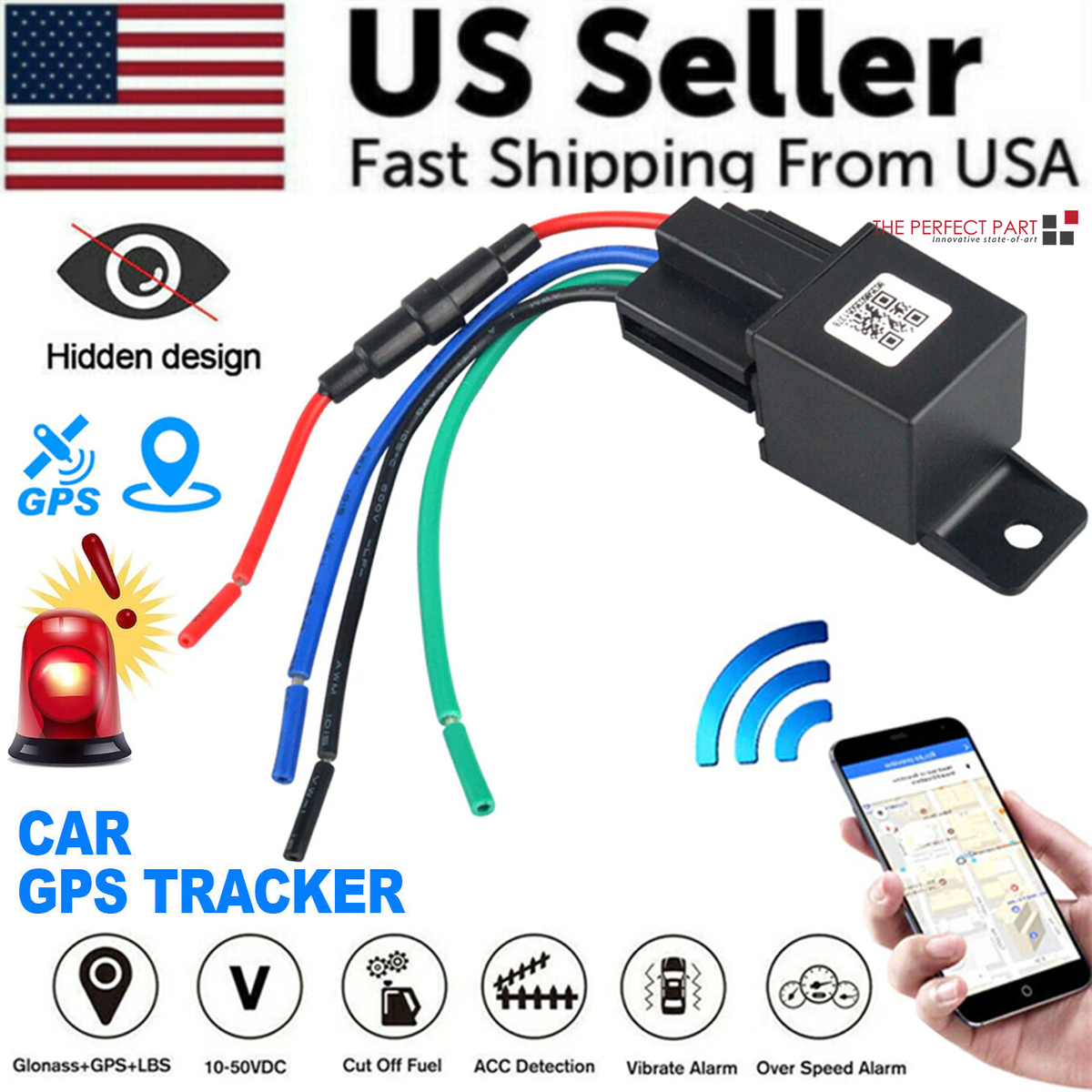 GPS Tracker Real-Time Tracking Locator Device GPRS GSM Car