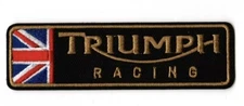 Embroidered Iron on patches Triumph Motorcycles Racing British Biker