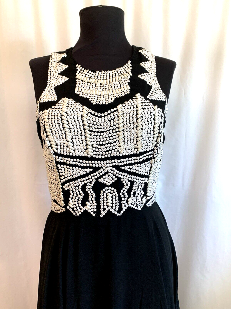 sl fashions beaded high low dress Izzie White Beaded Mini Dress - XS Size - Women's Dresses