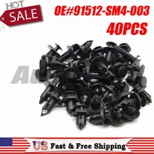 40PCS Black Set Body Push Pin Rivet Wheelhouse Liner Fastener Trim Moulding Clip