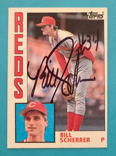 BILL SCHERRER WS Hand Signed 1984 Topps #373 Cincinnati Reds Autograph Auto Card