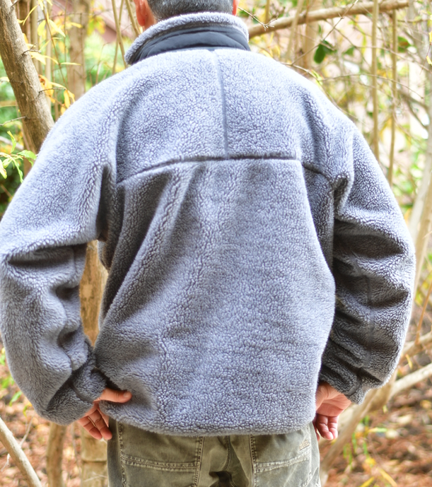 Retro Patagonia Fleece Coat Jacket Classic Synchilla Grey vintage