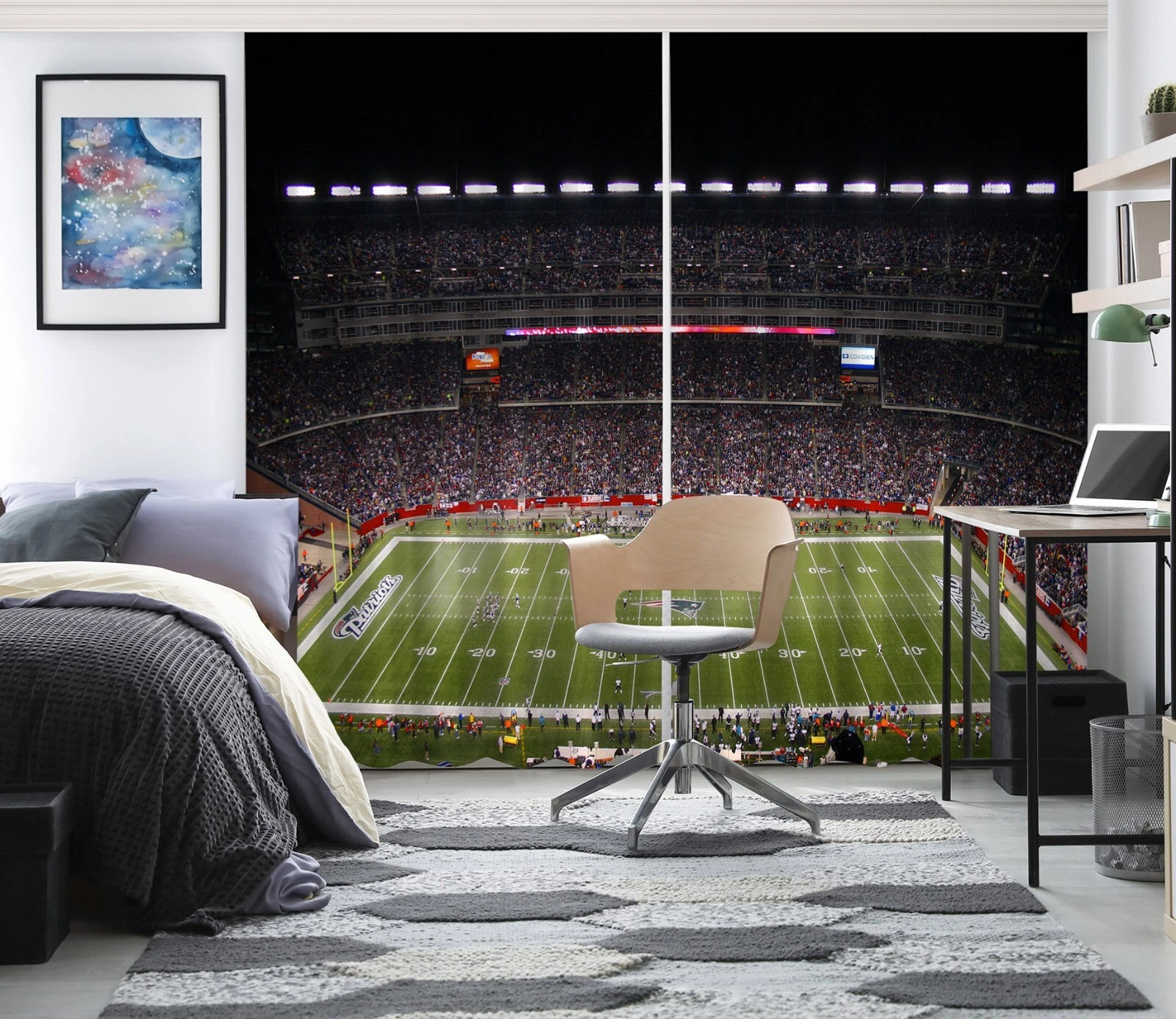 3D Stadium ZHUB005 Photo Curtain Window Blockout Fabric Vera 2023