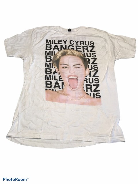 Miley Cyrus Graphic Tee Bangerz Band Tour Concert T-Shirt Tultex Sz Large Shirt | eBay