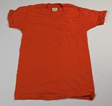 Vintage Screen Stars TShirt 70s DS Blank Single Stitch Youth S 6-8 USA Orange