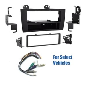 Single Din Car Stereo Radio Dash Trim Wire Kit Combo for 2000-2001