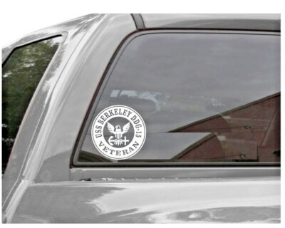 USS BERKELEY DDG- 15  VETERAN Vinyl Window Decal Sticker US NAVY