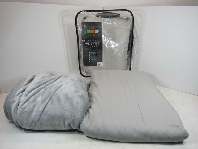 Degrees Comfort Weighted Blanket & Duvet Cover 18LBS 60 x 80 Gray