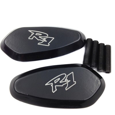 Motorcycle Mirror Block Off Base Plates for Yamaha YZF R1 YZFR1 1998-2014 Black