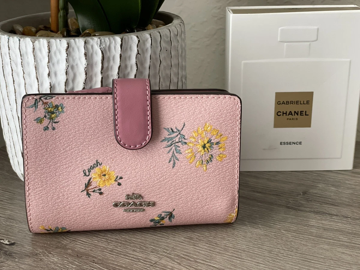 New Coach Authentic Pink Flowers Wallet