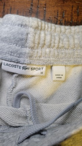 Lacoste Girls Shorts Medium Gray Athletic Terry Draw String Sports - Picture 3 of 4