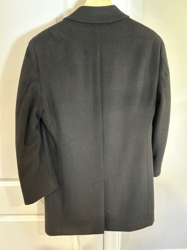 $120 Men’s Kenneth Cole Reaction Single-Breasted Classic-Fit Overcoat Black 36S - Picture 7 of 8