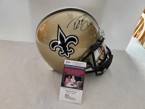 DREW BREES signed full size SAINTS helmet JSA COA
