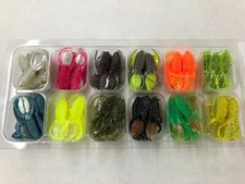 96 Piece Crappie Beaver Fishing Lure Assortment, 2" Beaver, Panfish USA Made Kit