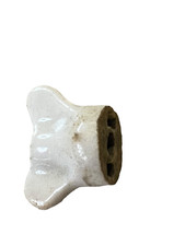 ANCIEN BOUTON EN PORCELAINE POUR INTERRUPTEUR A TOURNER PRISE DE COURRANT