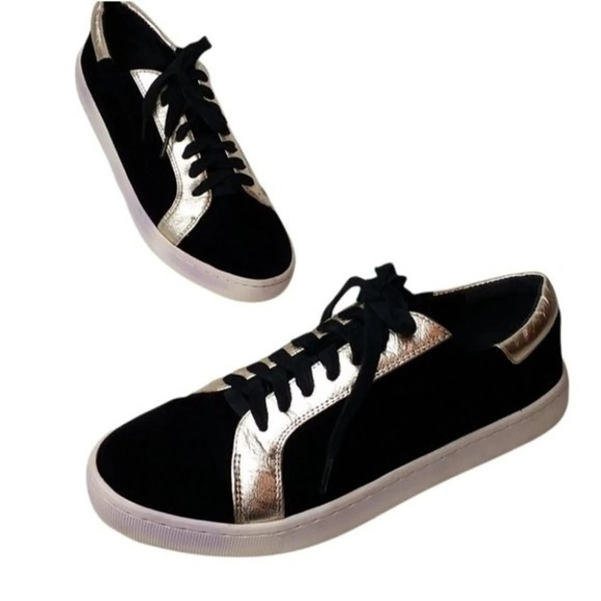 Imnyc Isaac Mizrahi Adurina Metallic Sneakers