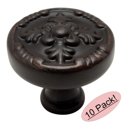 *10 Pack* Cosmas Oil Rubbed Bronze Round Cabinet Knob #9465ORB