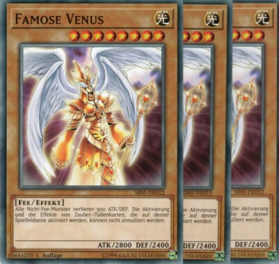 yugioh 3x Famose Venus SR05-DE012 COMMON 1AUFLAGE DEUTSCH