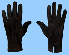 NEW MENS size 9.5 or XL BLACK GENUINE SUEDE LEATHER GLOVES with CASHMERE LINING