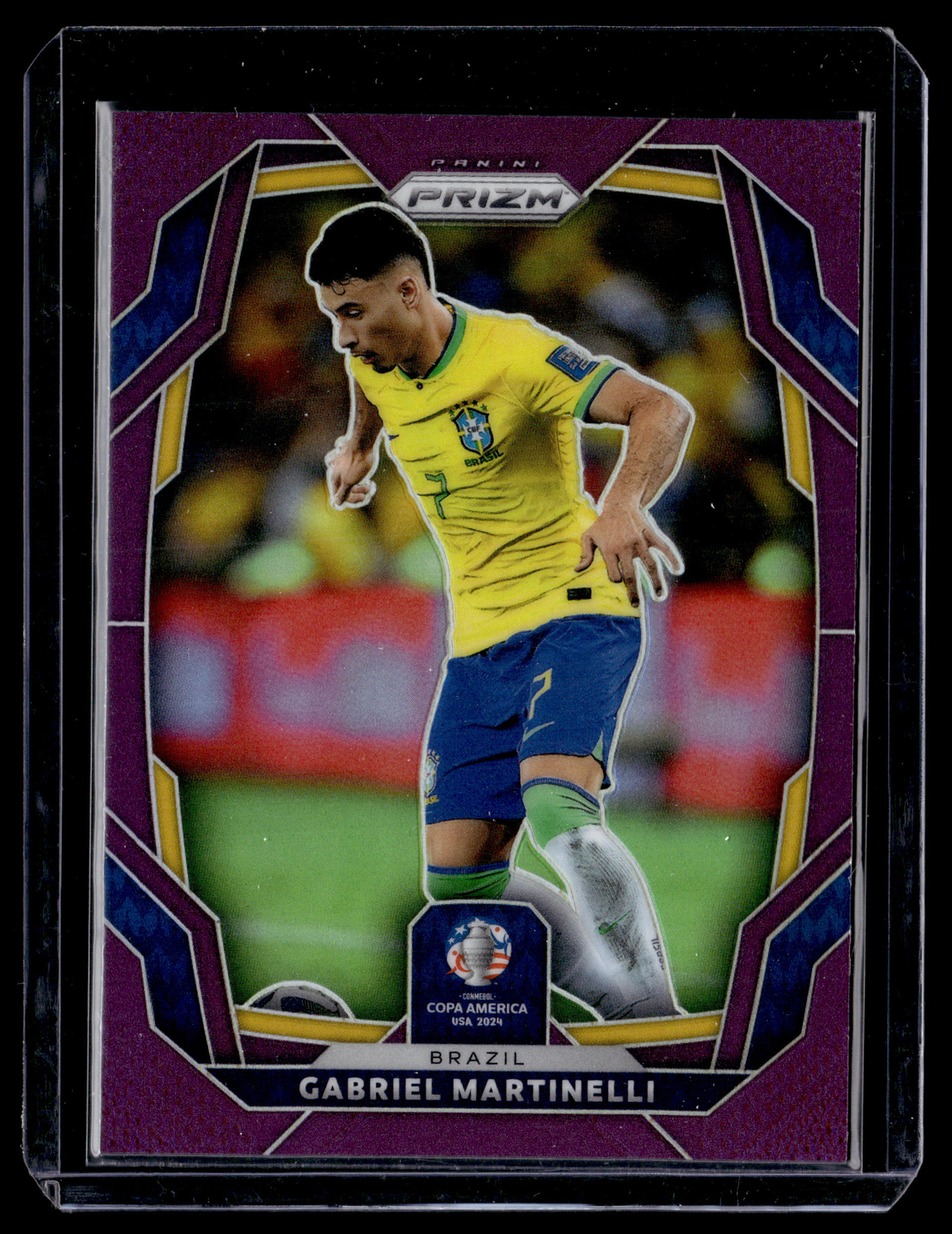 2024 Panini Prizm CONMEBOL Copa America #38 Gabriel Martinelli Purple #/49