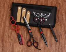 6.5" Professional Hair Cutting Japanese Scissors Thinning Barber Shears Set Kit