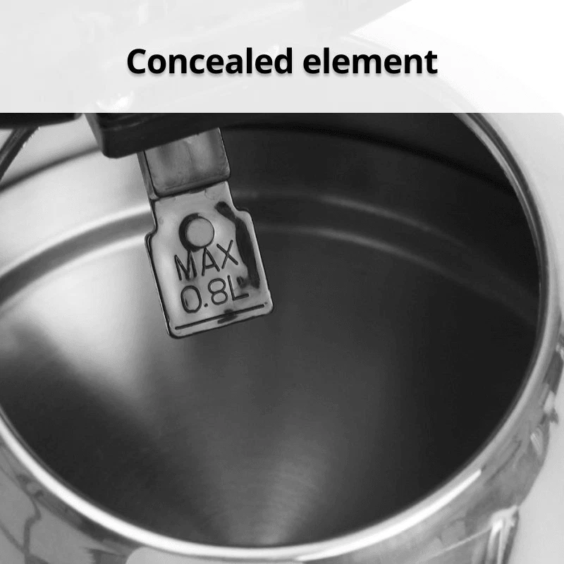 NEW Nero Delia Stainless Steel Kettle 0.8L Compact Small Light - image 2 of 4