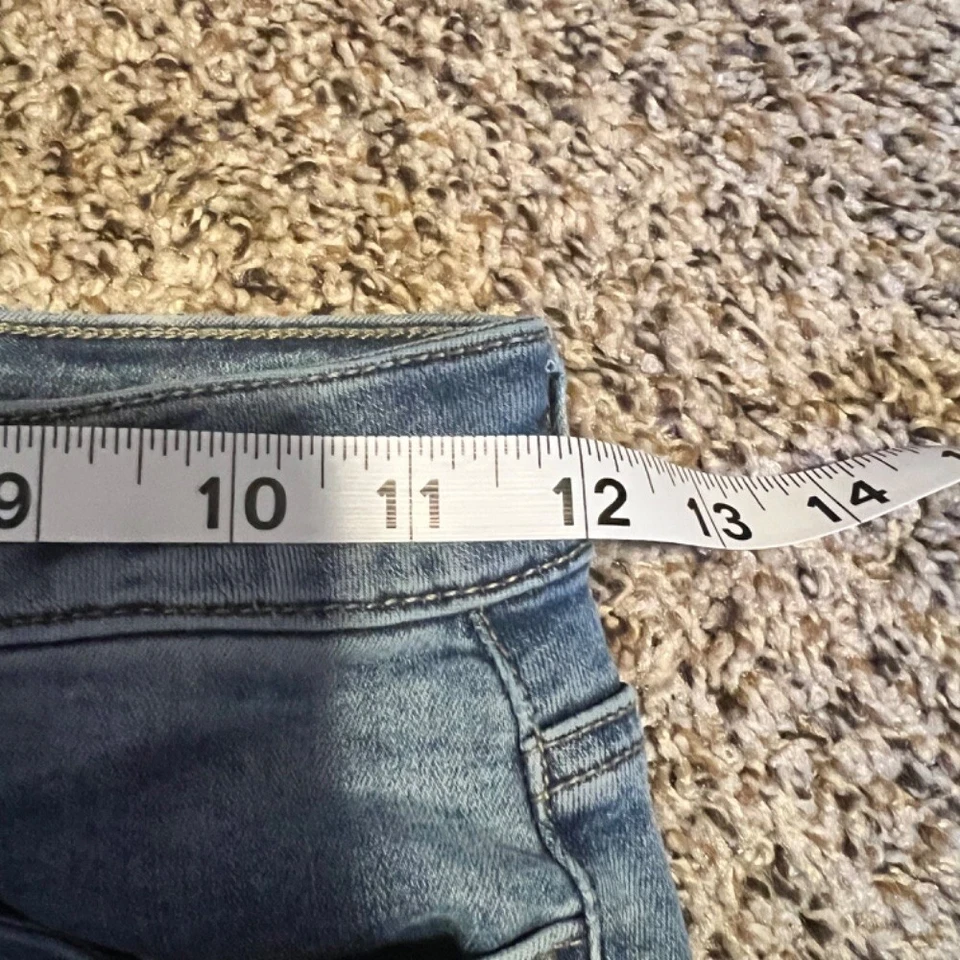 Pantalones de mezclilla de tiro alto Jegging So Ultimate lavado oscuro lavado claro talla 1/25 W Foto 3 de 4