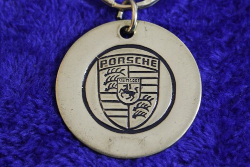 Single Sided Brass Porsche Key Ring Key Chain Accessory Crest Fob - Picture 5 of 7