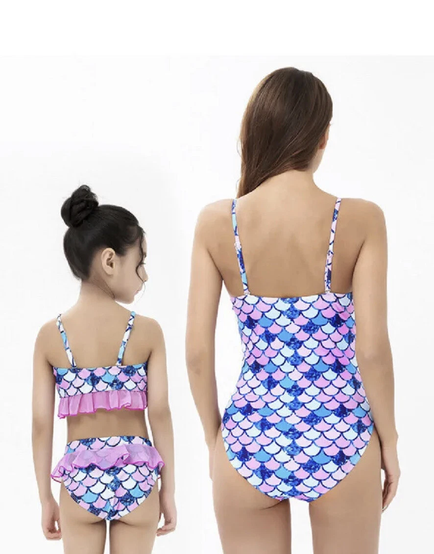 Boutique Girls Mermaid Scales Bikini NWT Size 7 eBay