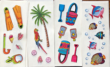 Creative Memories Beach Stickers -Set of 8 Strips, 4 Different Designs - NLA