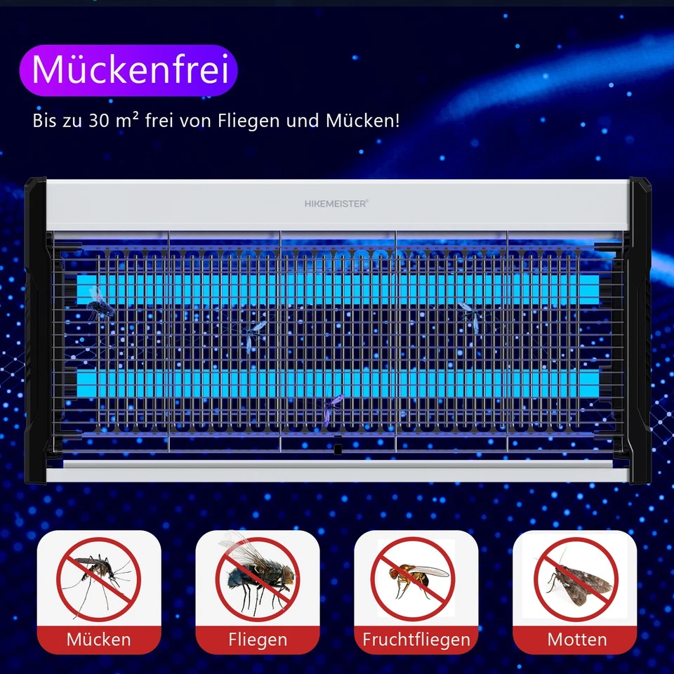 HikeMeister ® Insektenfalle UV Mückenlampe Insektenvernichter Fliegenfänger 20W - Bild 4 von 4